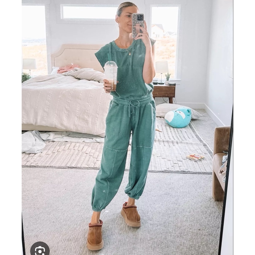 Free People Teal Jumpsuit